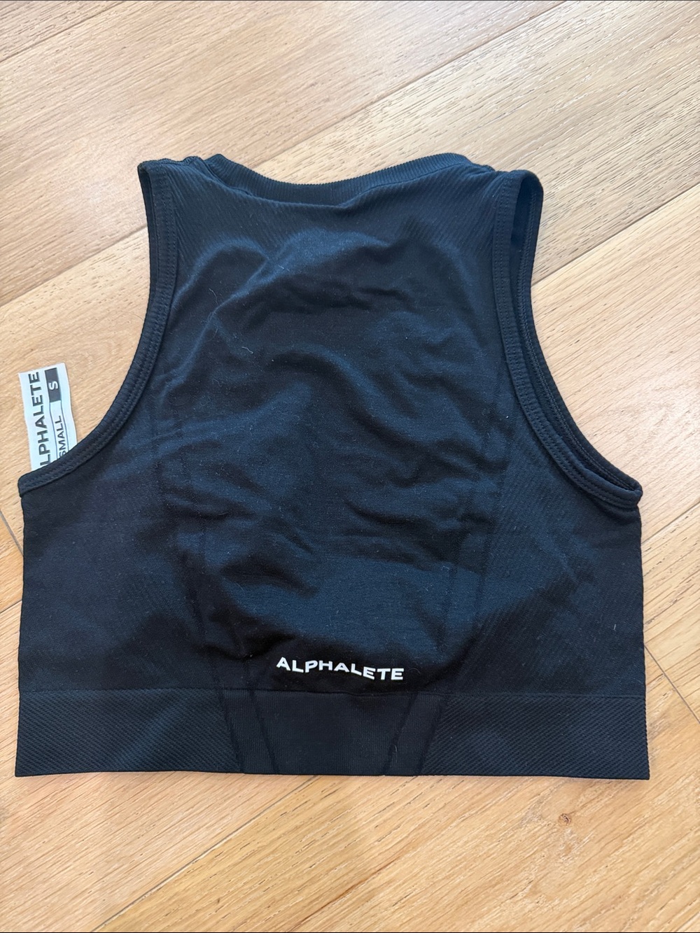 Alphalete Black Seamless Cropped Sports Tank